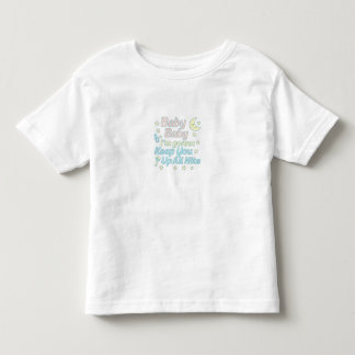 ベイビー ベイビー 夜通し起きてるよ パステル  トドラーTシャツ