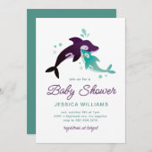 ベイビー・ボーイ・オルカの招待状 招待状 (正面/裏面)