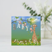 ベイビー ボーイ ジャングル シャワー 招待状 (スタンド正面)