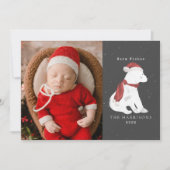 ベイビー・ポーラーベアのクリスマス写真 ホリデーカード (正面)