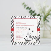 ベイビー＋マミー ゼブラ ベイビーシャワー 招待状 (スタンド正面)