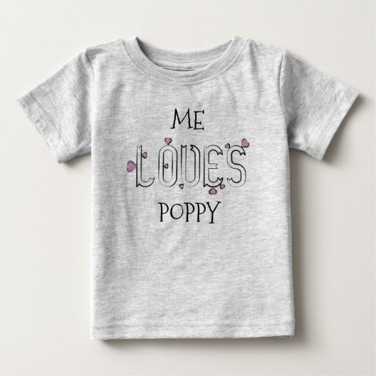 ベイビー ラブズ ベビーTシャツ (正面)