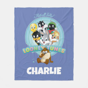 ベイビー ルーニー・テューンズ™ ロゴ   That's All Folks フリースブランケット