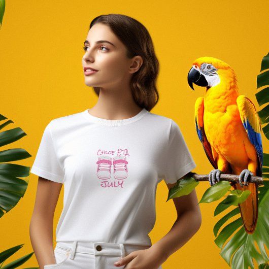 ベイビー ローディング お待ちください カスタム 出産予定日 Tシャツ