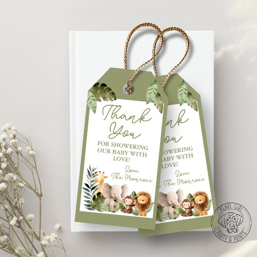 ベイビー ワイルド アニマル サンクス ギフト タグ