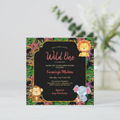 ベイビー ワイルド ワン ジャングル アニマル 招待状 (スタンド正面)
