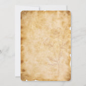 ベイビー ヴィンテージ フラワー モノグラム ベイビー シャワー 招待状 (裏面)