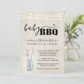 ベイビー BBQ ご招待 - カップル ベイビー キュー バーベキュー 招待状 (スタンド正面)