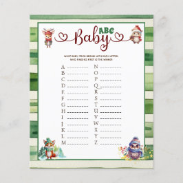 ベイビーABCクリスマス動物ベビーシャワーゲーム