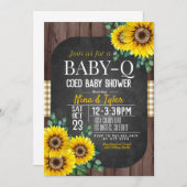 ベイビーQひまわりベイビーシャワー 招待状 (正面/裏面)