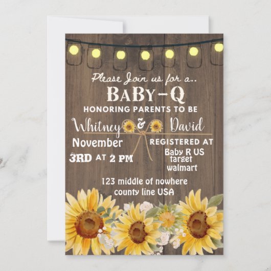 ベイビーQ招待状 招待状 (正面)