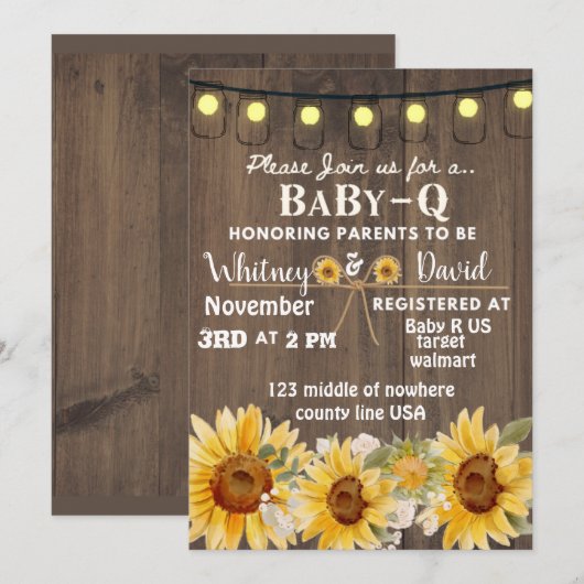 ベイビーQ招待状 招待状 (正面/裏面)