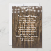 ベイビーQ バックヤード BBQ バッシュ ウッド リラックス ベイビー シャワー 招待状 (裏面)