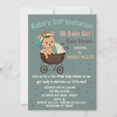 ベイビーVIP招待状　女の子誕生！ 招待状 (正面)
