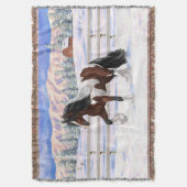 ベイピントブラウンスケウバルジプシーバンナーティンカーホース スローブランケット (正面縦)