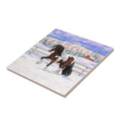 ベイピントブラウンスケウバルジプシーバンナーティンカーホース タイル (側面)