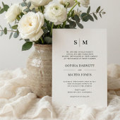 ベイフォーマルジ伝統的・モノグ結婚ラム 招待状