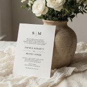 ベイフォーマルジ伝統的・モノグ結婚ラム 招待状