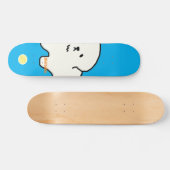 ベイブオンスケイトーシンプルドッグーしろいいぬ スケートボード (横)