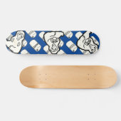 ベイブオンスケイト – コピー&ペースト – シリーズ サル&缶ビール スケートボード デッキ (横)