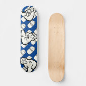 ベイブオンスケイト – コピー&ペースト – シリーズ サル&缶ビール スケートボード デッキ (正面)