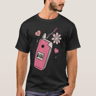 ベイブ頭が切れるフォンGroovyレトロハッピーバレンタインデー Tシャツ