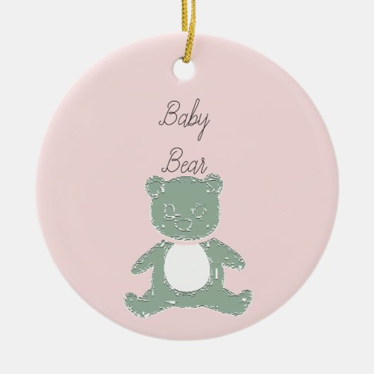 ベイベアーガールデコレーション セラミックオーナメント (正面)