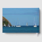 ベイホワイトとブルーの帆船航海の ゲストブック (裏面)