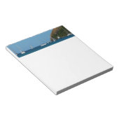 ベイホワイトとブルーの帆船航海の ノートパッド (アングル)