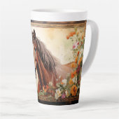 ベイホースとワイルドフラワー カフェラテマグ (右アングル)