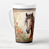 ベイホースとワイルドフラワー カフェラテマグ (左アングル)