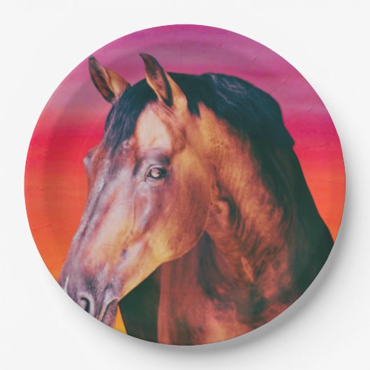 ベイホースのグラデーション ペーパープレート (正面)