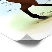 ベイホースまたはポニー構造ウマ科のポスター ポスター (角)