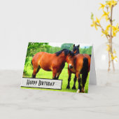 ベイポーランドブレッドウマ荷車を引くーズハッピーバースデー カード (黄色い花)