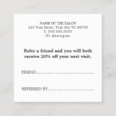 ベイミニマルジエレガントュパステルサロン 紹介カード (裏面)