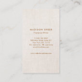 ベイミニマルジモダン・リネンプロフェッショナル 名刺 (裏面)