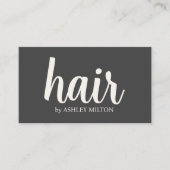 ベイミニマルスタイリッシュググレーアポイントメントカード 名刺 (正面)