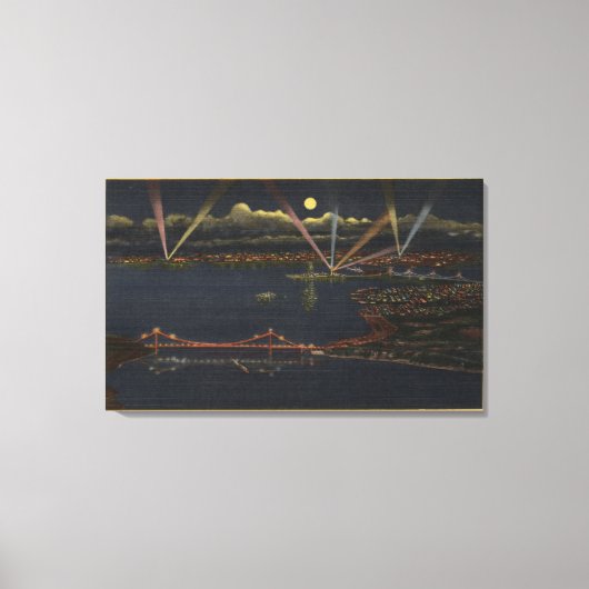 ベイメトロポリタン地区の夜景 キャンバスプリント (正面)