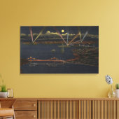 ベイメトロポリタン地区の夜景 キャンバスプリント (インサイチュ (リビング))