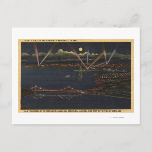 ベイメトロポリタン地区の夜景 ポストカード (正面)