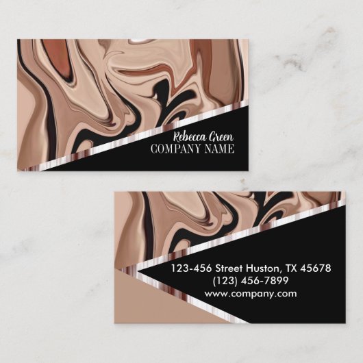 ベイモダンガーリーージュピンクファッション美しい 名刺 (正面/裏面)