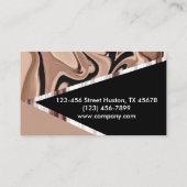 ベイモダンガーリーージュピンクファッション美しい 名刺 (裏面)