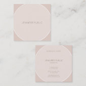 ベイモダンゲエレガントブラウンデザインプロフェッショナルトップ スクエア名刺 (正面/裏面)