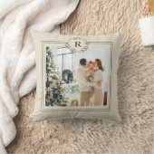 ベイモダンゲ |家族の写真 |イニシャルスロー・ピロ クッション (ブランケット)