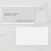 ベイモダンジエレガントュホワイトプロフェッショナルミニマル 名刺 (正面/裏面)