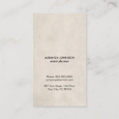 ベイモダンジエレガントュホワイトレースイベントプランナー 名刺 (裏面)