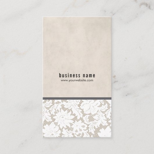 ベイモダンジエレガントュホワイトレースイベントプランナー 名刺 (正面)