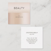 ベイモダンミニマルージスキンカラー スクエア名刺 (正面/裏面)