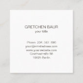 ベイモダンミニマルージスキンカラー スクエア名刺 (裏面)