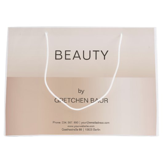 ベイモダンミニマルージスキンカラー ラージペーパーバッグ (正面)